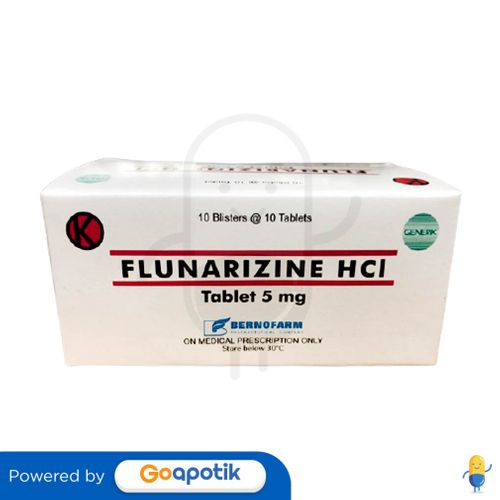 FLUNARIZINE HCL BERNOFARM 10 MG BOX 100 TABLET