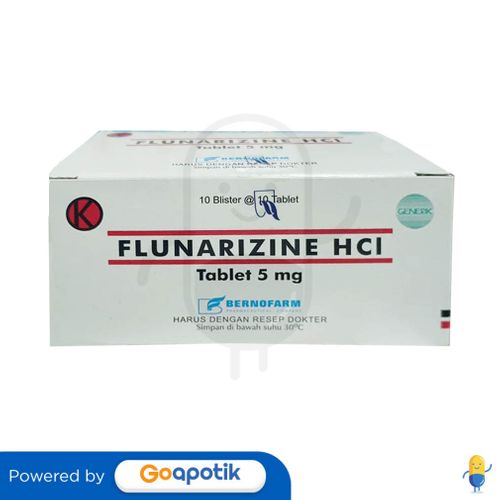 FLUNARIZINE HCL BERNOFARM 5 MG BOX 100 TABLET