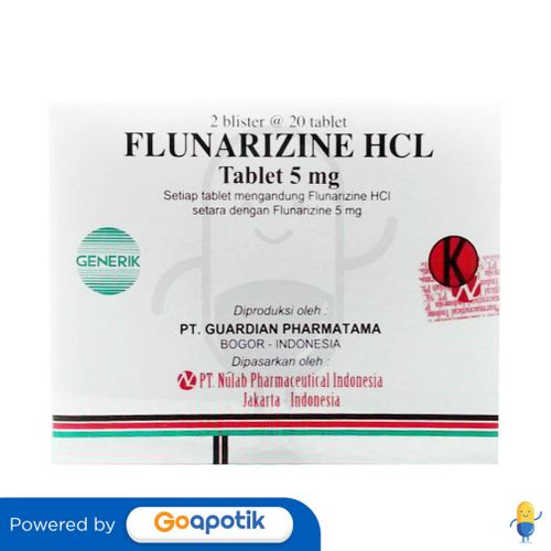 FLUNARIZINE HCL GUARDIAN 5 MG BOX 40 TABLET