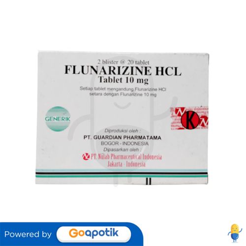 FLUNARIZINE HCL GUARDIAN 10 MG BOX 40 TABLET