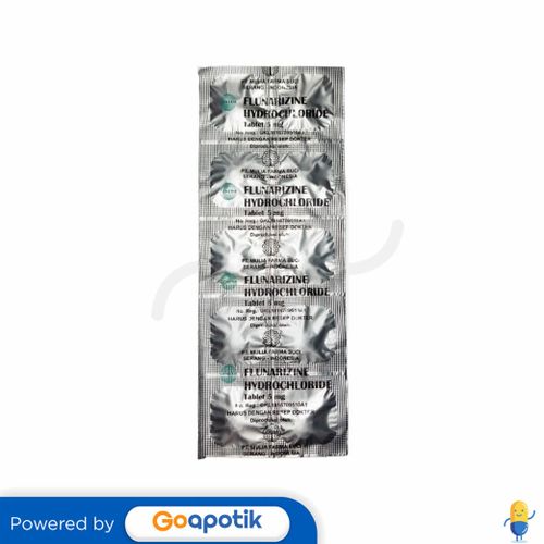 FLUNARIZINE HCL MULIA 5 MG STRIP 10 TABLET