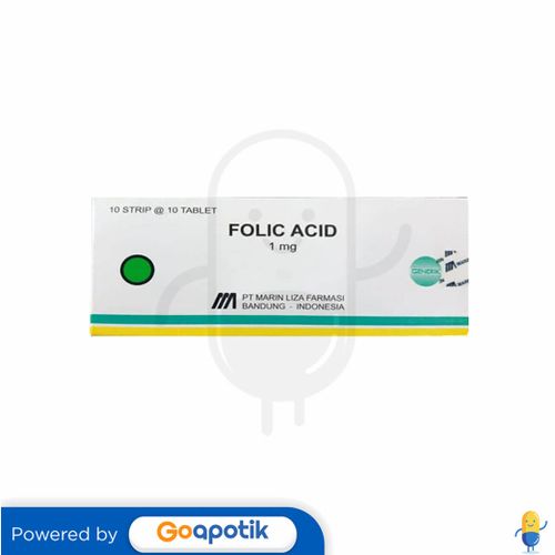 FOLIC ACID MARIN LIZA 1 MG BOX 100 TABLET