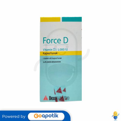 FORCE D VITAMIN D3 1000 IU BOTOL 60 KAPSUL