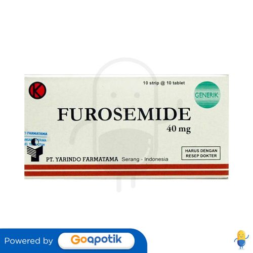 FUROSEMIDE YARINDO 40 MG BOX 100 TABLET