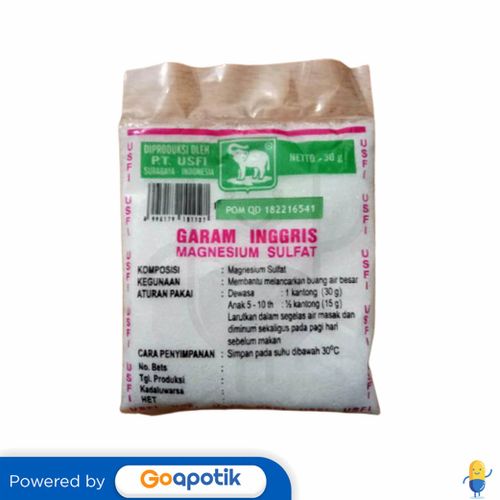 GAJAH GARAM INGGRIS MAGNESIUM SULFAT PACK 30 GRAM