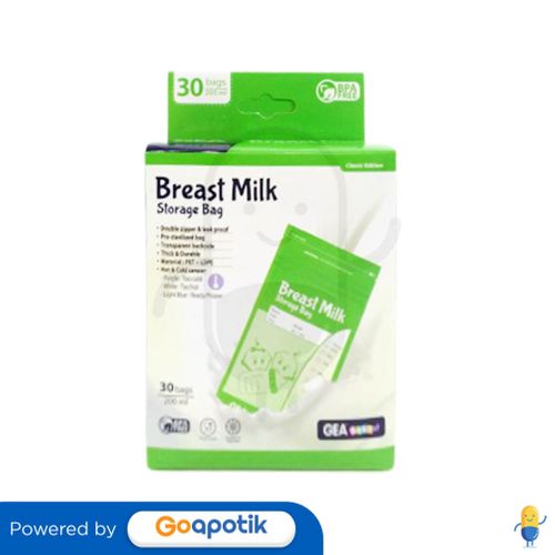 GEA BREAST MILK BAG HIJAU CLASSIC EDITION 200 ML BOX 30 PCS