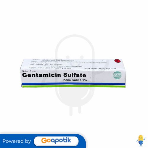 GENTAMICIN SULFATE MOLEX 0.1% CREAM 5 GRAM TUBE