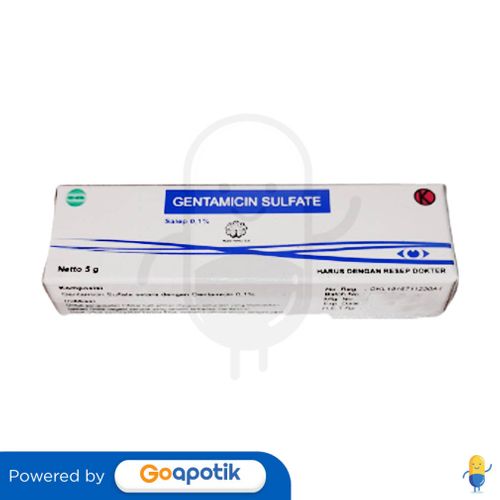 GENTAMICIN SULFATE MULIA 0.1% CREAM 5 GRAM TUBE