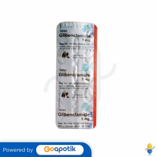 GLIBENCLAMIDE INDOFARMA 5 MG STRIP 10 KAPLET