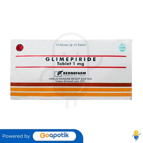 GLIMEPIRIDE BERNOFARM 1 MG BOX 100 TABLET