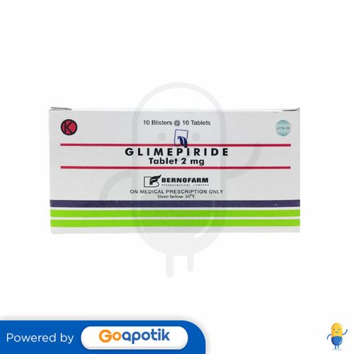 GLIMEPIRIDE BERNOFARM 2 MG BOX 100 TABLET