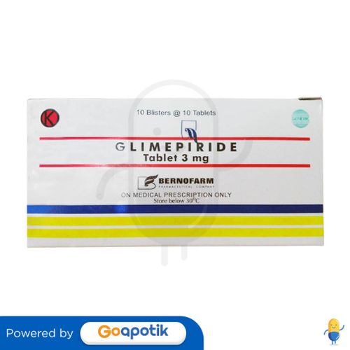 GLIMEPIRIDE BERNOFARM 3 MG BOX 100 TABLET