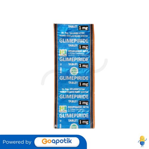 GLIMEPIRIDE HEXPHARM 1 MG STRIP 10 TABLET