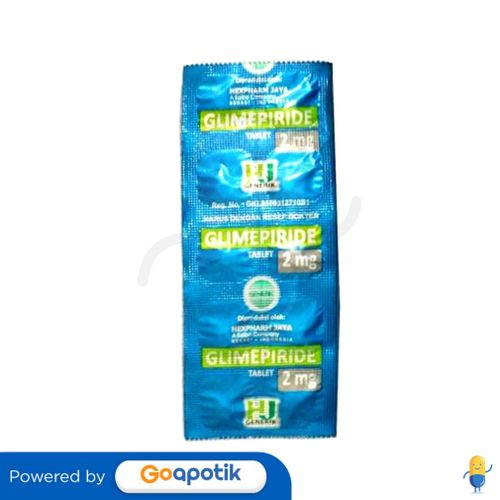 GLIMEPIRIDE HEXPHARM 2 MG STRIP 10 TABLET