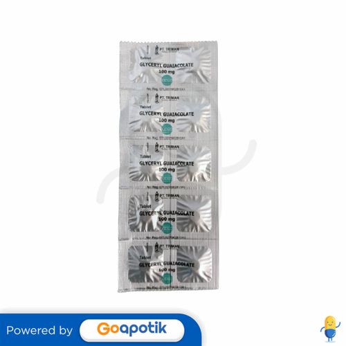 GLYCERYL GUAIACOLATE TRIMAN 100 MG STRIP 10 TABLET