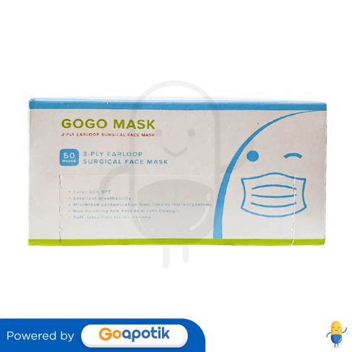 GOGO MASK 3PLY SURGICAL MASK EARLOOP BOX 50 PCS