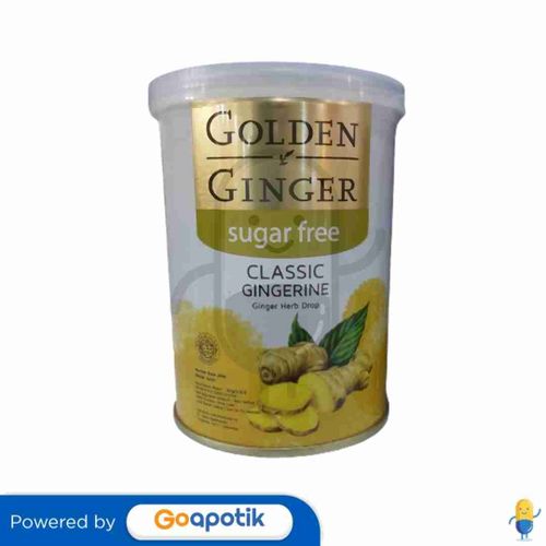 GOLDEN GINGER CAN HERB DROP SUGAR FREE CLASSIC 100 GRAM