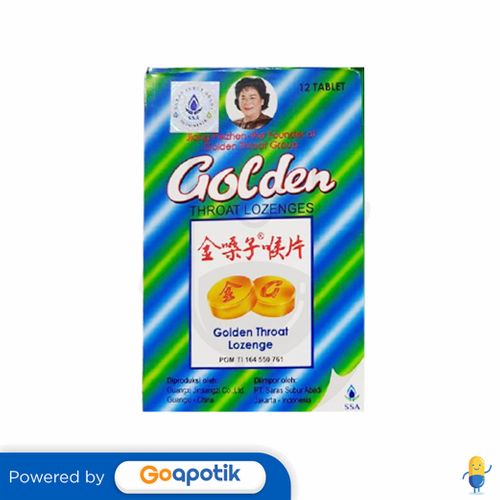 GOLDEN THROAT LOZENGES BOX 12 TABLET