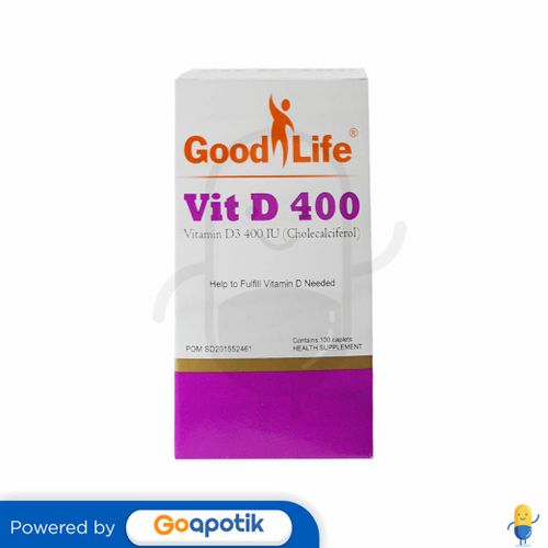 GOOD LIFE VIT D 400 BOTOL 100 KAPLET