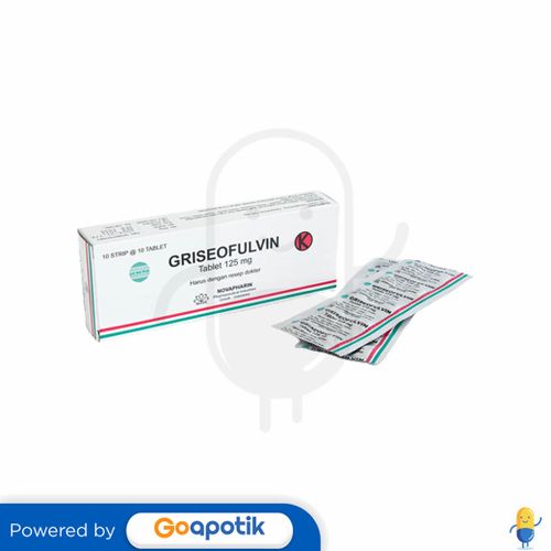 GRISEOFULVIN NOVAPHARIN 500 MG BOX 100 TABLET