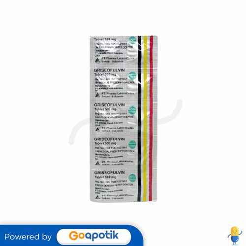 GRISEOFULVIN PHARMA 500 MG STRIP 10 TABLET