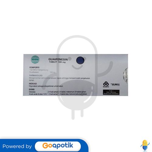 GUAIFENESIN ERLIMPEX 100 MG STRIP 10 TABLET