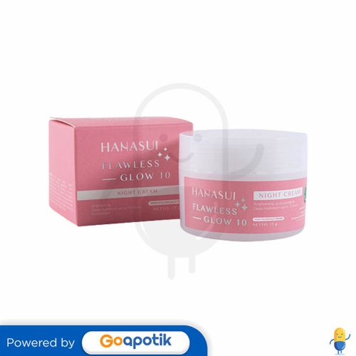 HANASUI FLAWLESS GLOW 10 NIGHT CREAM 15 GRAM POT