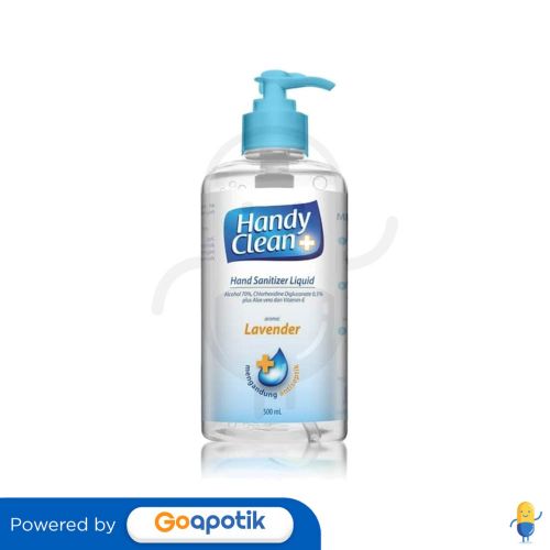 HANDY CLEAN HAND SANITIZER LIQUID LAVENDER 500 ML BOTOL PUMP