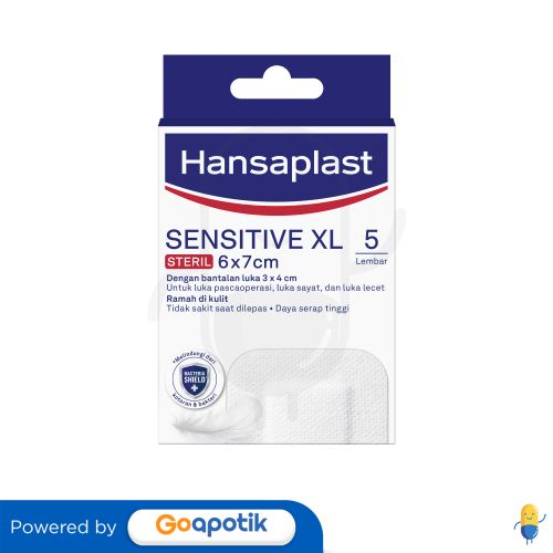 HANSAPLAST SENSITIVE XL STERIL 6 X 7 CM BOX 5 LEMBAR