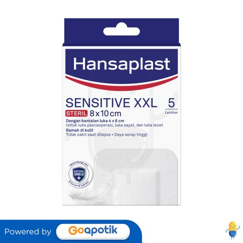 HANSAPLAST SENSITIVE XXL STERIL 8 X 10 CM BOX 5 LEMBAR