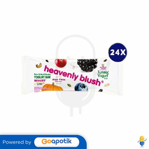 HEAVENLY BLUSH TUMMY YOGURT BAR BERRIES 25 GRAM TWINPACK 24 PCS