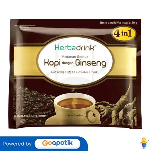 HERBADRINK KOPI GINSENG 20 GRAM BOX 5 SACHET