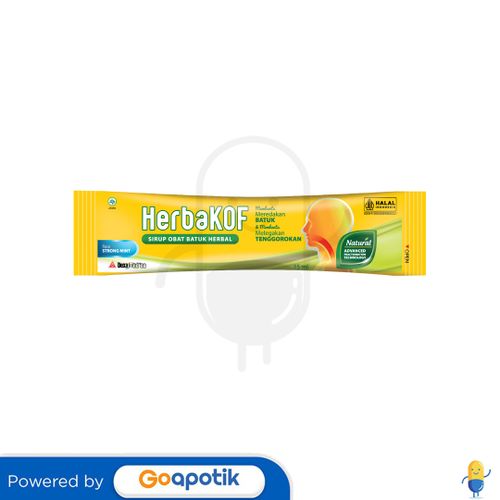 HERBAKOF SIRUP OBAT BATUK RASA STRONG MINT 15 ML STICKPACK
