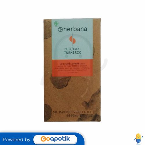 HERBANA RELIEF SARI TUMERIC BOTOL 30 KAPSUL Kegunaan, Efek Samping