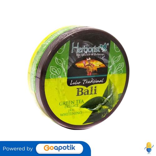 HERBORIST LULUR TRADISIONAL BALI GREEN TEA PLUS WHITENING 100 GRAM POT