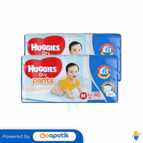 Daftar Penjual Untuk Produk HUGGIES DRY PANTS POPOK CELANA M40 2 PACK