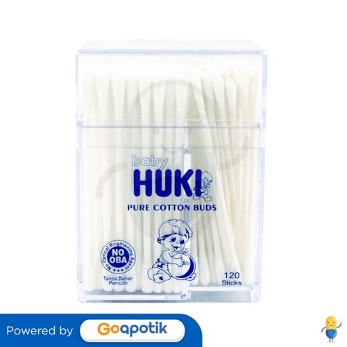 HUKI CI0083 COTTON BUD DOUBLE BOX 120 PCS (40 EF/80 STD)