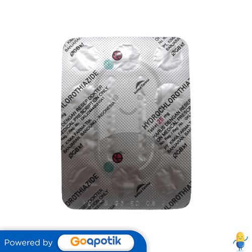 HYDROCHLOROTHIAZIDE KIMIA FARMA 25 MG STRIP 10 TABLET