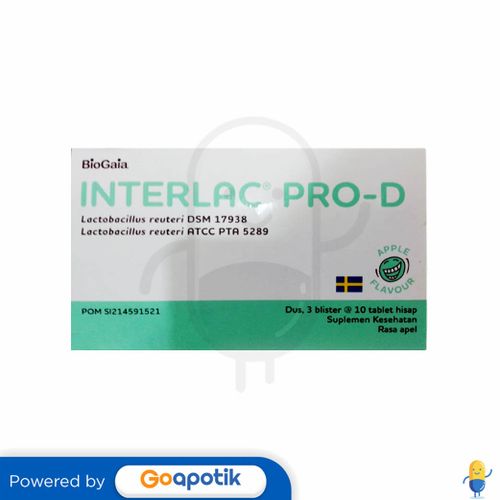 INTERLAC PRO-D RASA APEL BOX 30 TABLET