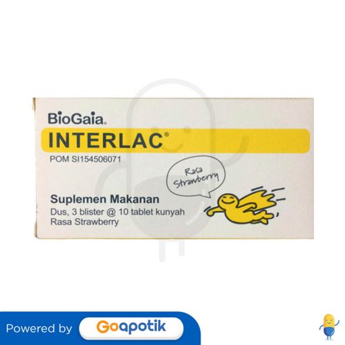 INTERLAC RASA STRAWBERRY BOX 30 TABLET