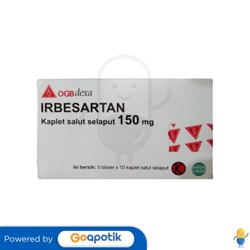 IRBESARTAN OGB DEXA MEDICA 150 MG BOX 50 KAPLET / HIPERTENSI