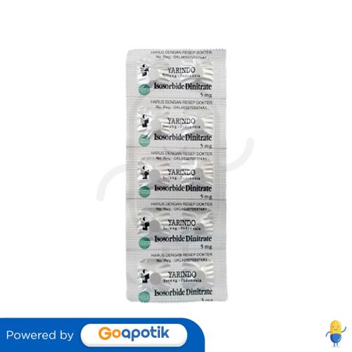 ISOSORBIDE YARINDO 5 MG STRIP 10 TABLET Kegunaan, Efek Samping, Dosis