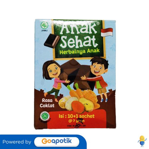 JAMU ANAK SEHAT RASA COKLAT 7 GRAM BOX 10+1 SACHET