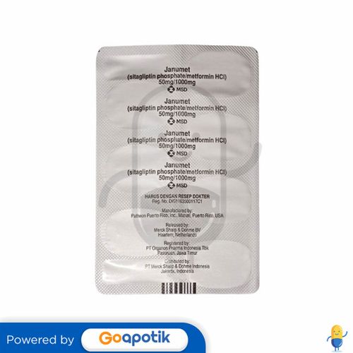 JANUMET 50 MG / 1000 MG TABLET Kegunaan, Efek Samping, Dosis dan