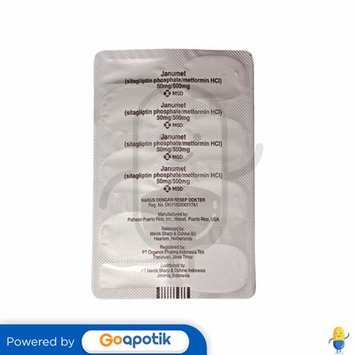 JANUMET 50 MG / 500 MG TABLET