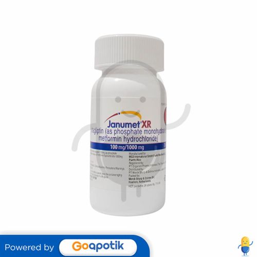 JANUMET XR 100/1000 MG BOTOL 28 TABLET