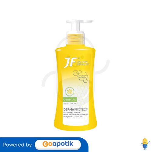 JF DERMA PROTECT GREEN COOL LIQUID CLEANSER BOTOL 200 ML