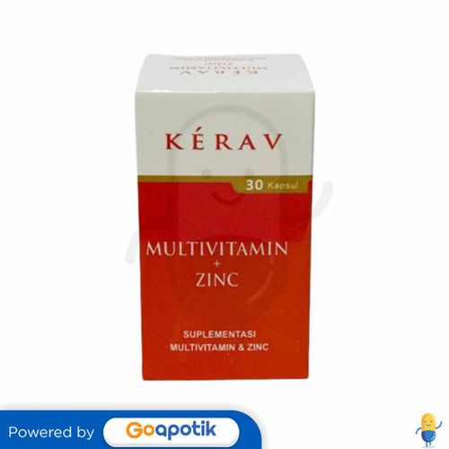 KERAV MULTIVITAMIN + ZINC BOTOL 30 KAPSUL