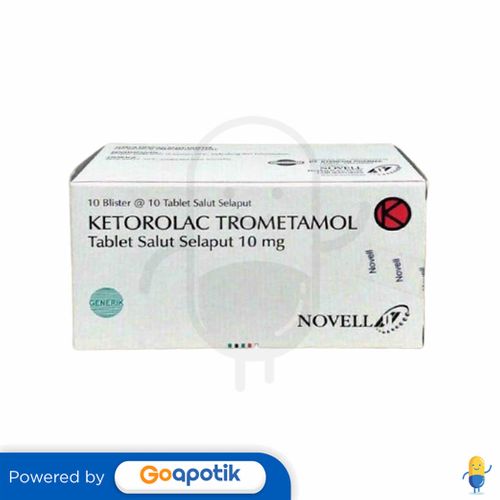 KETOROLAC NOVELL 10 MG BOX 100 TABLET