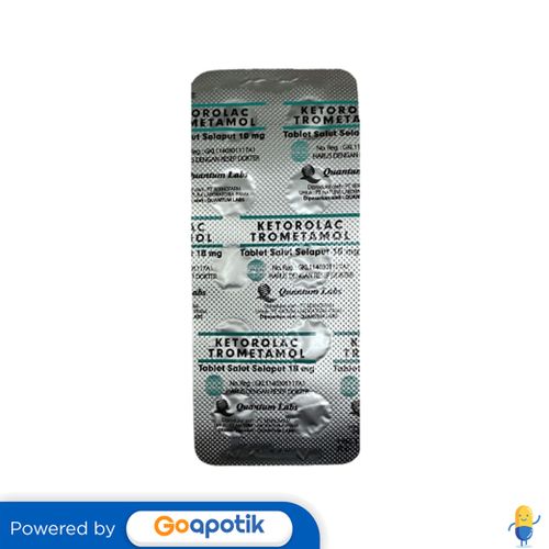 KETOROLAC TROMETAMOL NATURA / QUANTUM 10 MG STRIP 10 TABLET